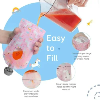 Buzio Reusable Food Pouches For Kids | 5Oz | 12 Packs